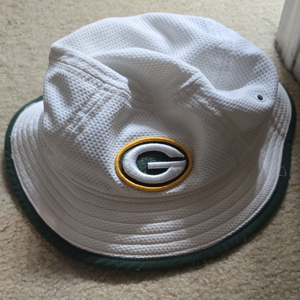 New Era White Youth Bucket Hat